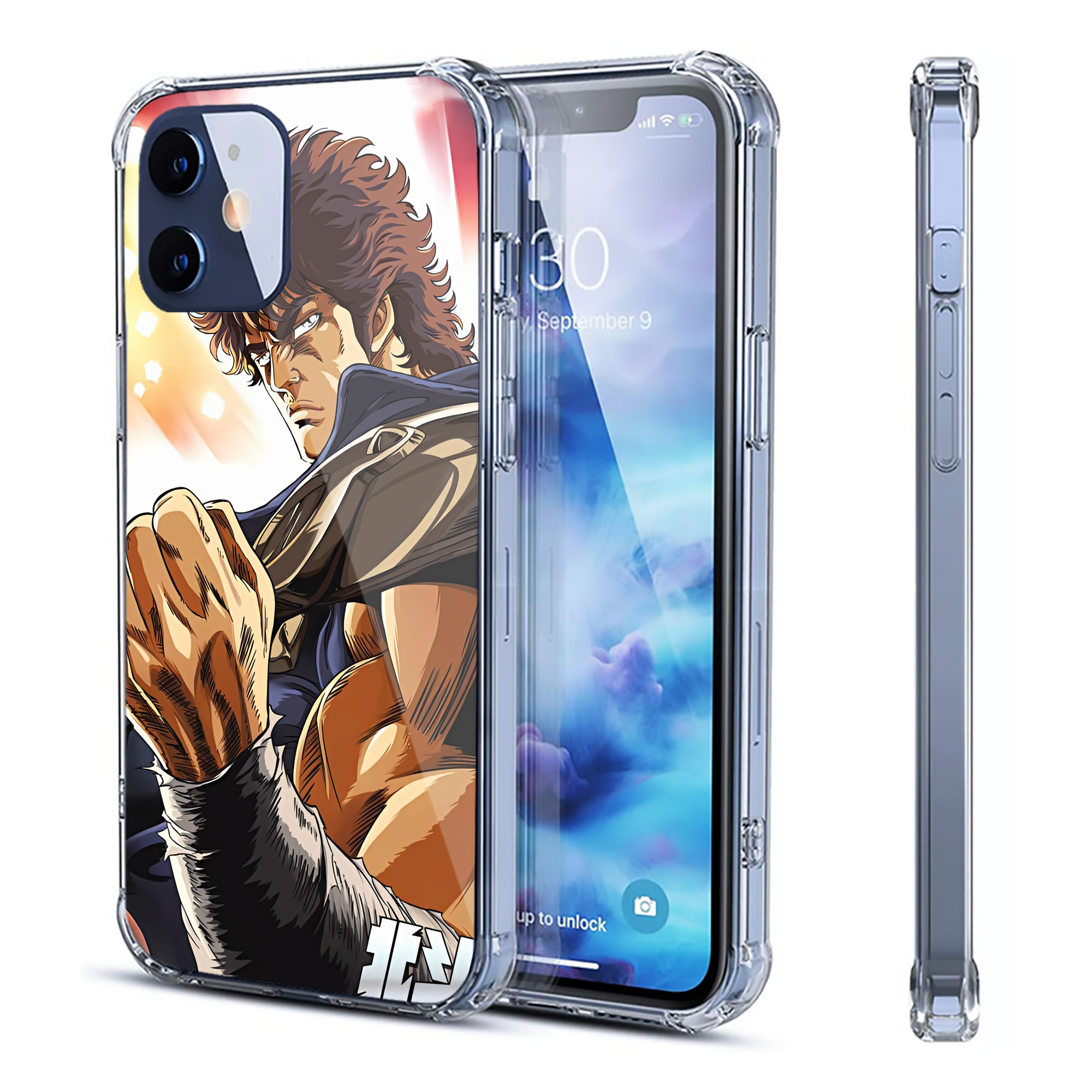 （画像用） 北斗の拳 Fist of the North Star 【iPhone 12シリーズ対応】透明スマホケース（クリアソフトケース）